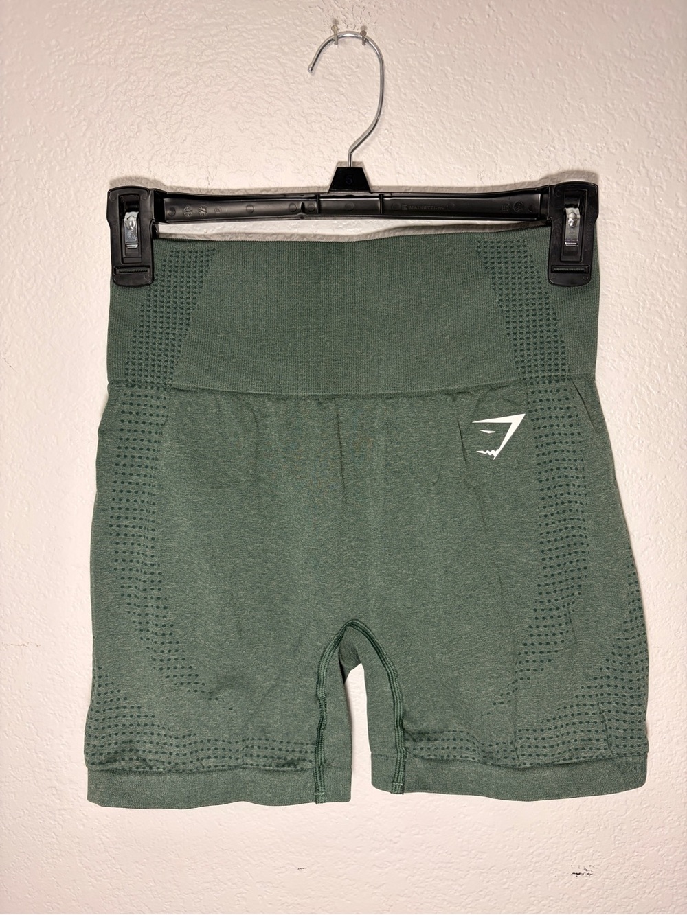 2 PAIR - Gymshark Women's Seamless High-Waist Biker Shorts - Green & Brown